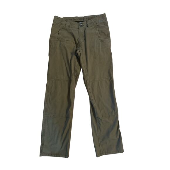 Women 6 30 Dovetail Workwear Work Pant Olive Green Day Contruct Relaxed Ripstop - Picture 1 of 5